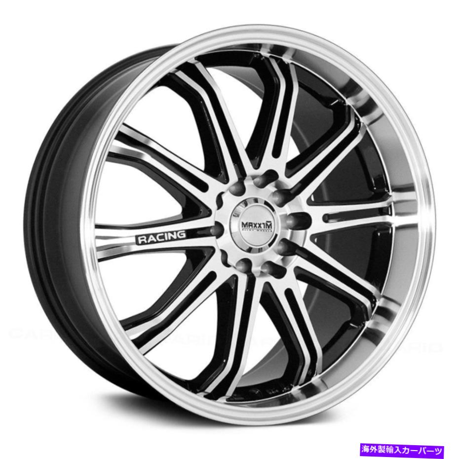 ホイール　４本セット Maxxixフェリスホイール17x7（40、5x114.3、73.1）4のブラックリムセット Maxxim FERRIS Wheels 17x7 (40, 5x114.3, 73.1) Black Rims Set of 4【並行輸入品】