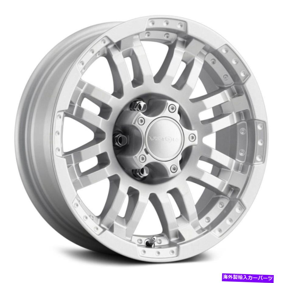 ホイール 4本セット ビジョン375ウォリアーホイール14x5.5(0、5x114.3、83)4のシルバーリムセット Vision 375 WARRIOR Wheels 14x5.5 (0, 5x114.3, 83) Silver Rims Set of 4【並行輸入品】|Us Custom Parts Shop USDM