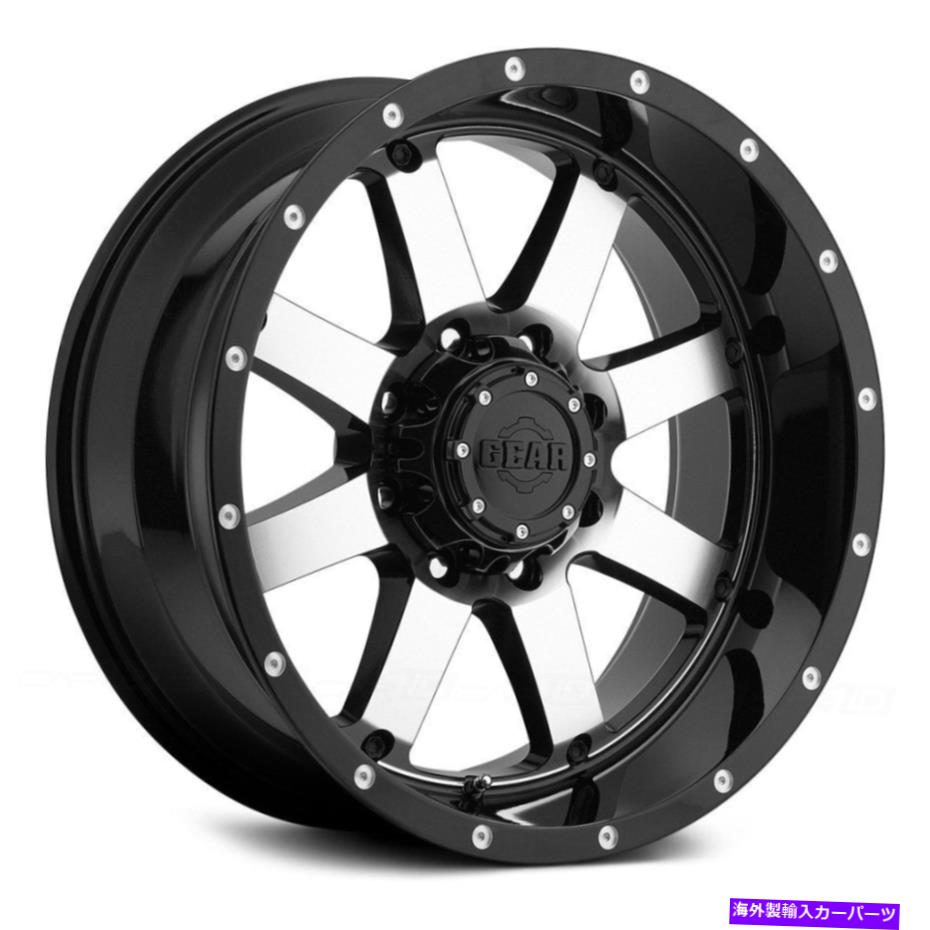 ホイール　４本セット ギアアロイ726mビッグブロックホイール17x9（-12、5x139.7、78）4のブラックリムセット Gear Alloy 726M BIG BLOCK Wheels 17x9 (-12, 5x139.7, 78) Black Rims Set of 4【並行輸入品】