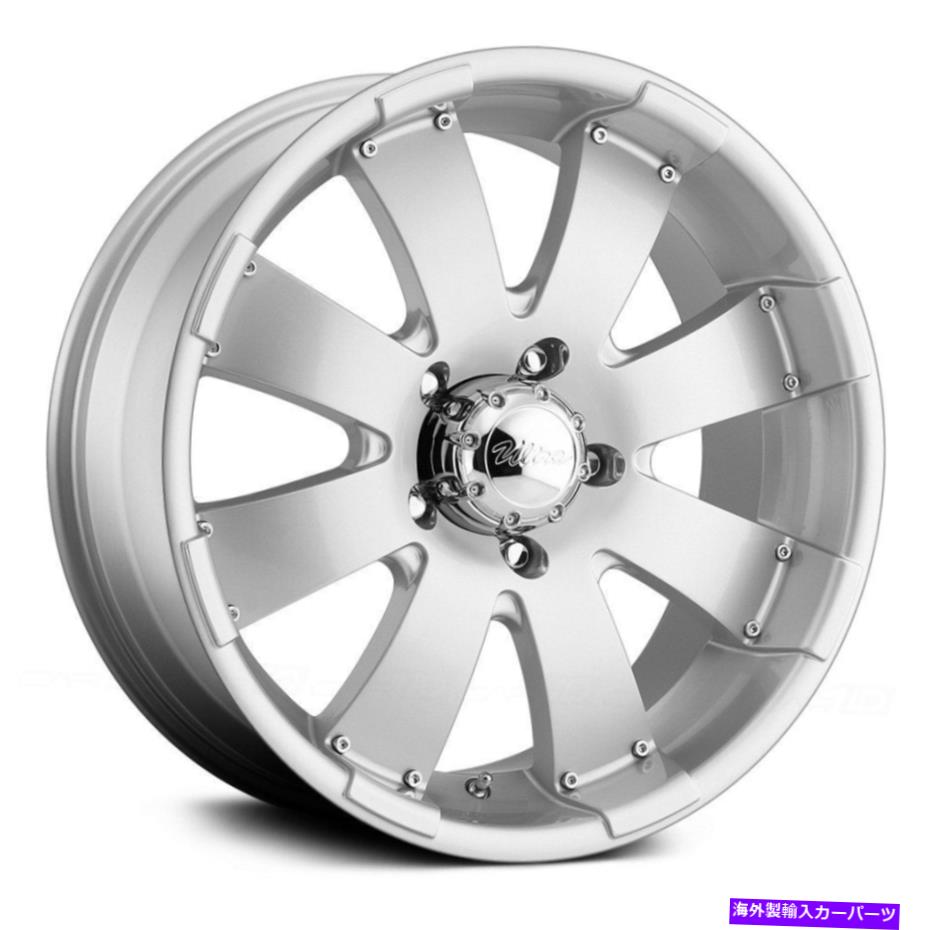 ホイール　４本セット Ultra 243s Mako Wheels 17x8（25、8x170、130.18）4のシルバーリムセット Ultra 243S MAKO Wheels 17x8 (25, 8x170, 130.18) Silver Rims Set of 4【並行輸入品】