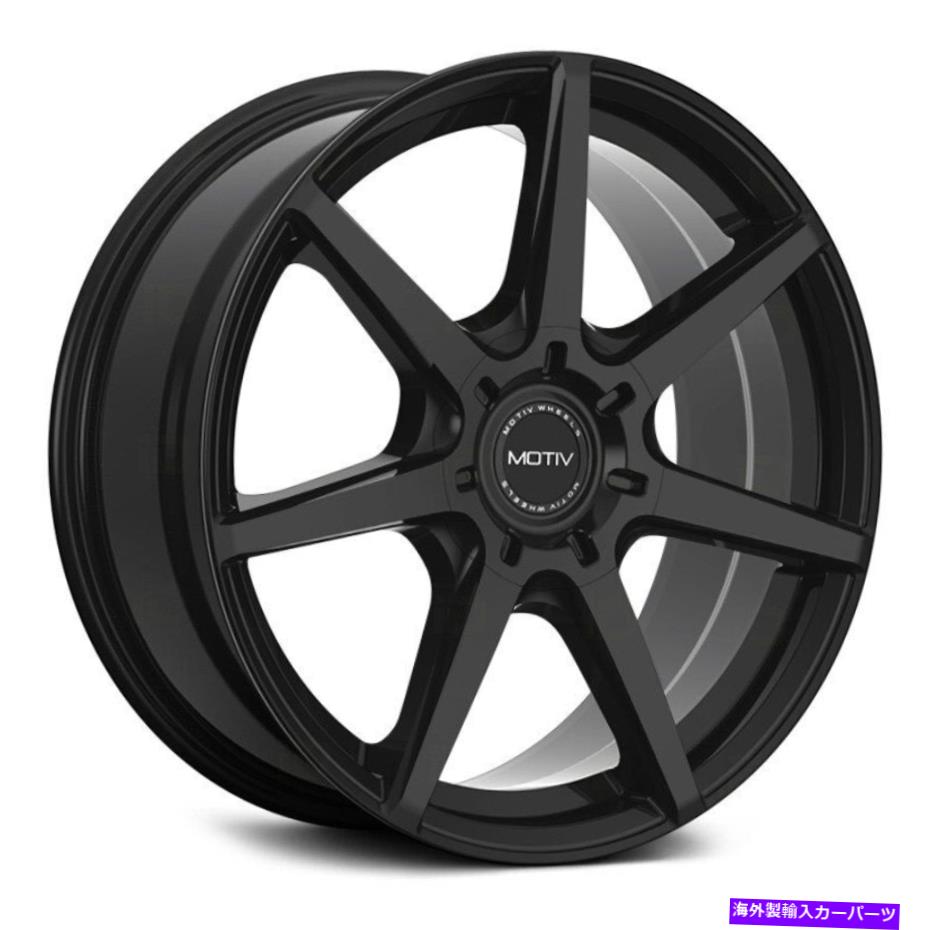 ホイール　４本セット Motiv 432b Rigor Wheels 17x7.5（40、5x110、73.1）4のブラックリムセット Motiv 432B RIGOR Wheels 17x7.5 (40, 5x110, 73.1) Black Rims Set of 4【並行輸入品】