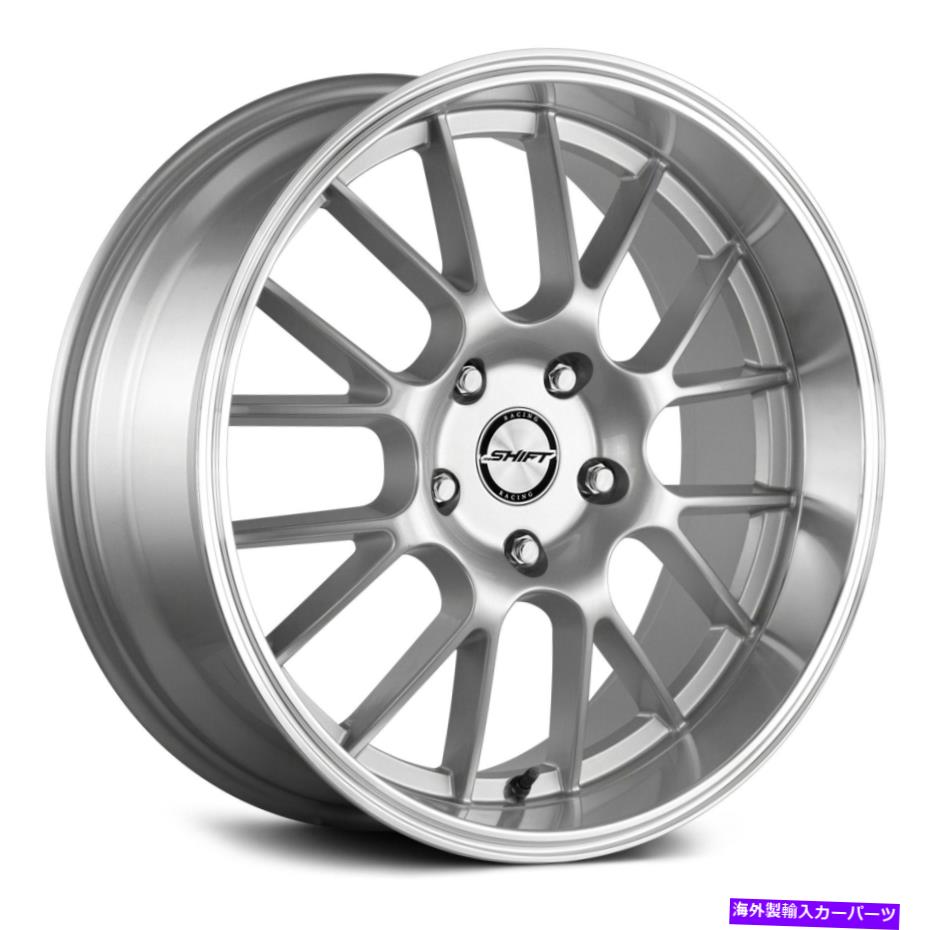 ホイール　４本セット シフトクランクホイール17x7.5（30、5x114.3、73.1）4のシルバーリムセット Shift CRANK Wheels 17x7.5 (30, 5x114.3, 73.1) Silver Rims Set of 4【並行輸入品】