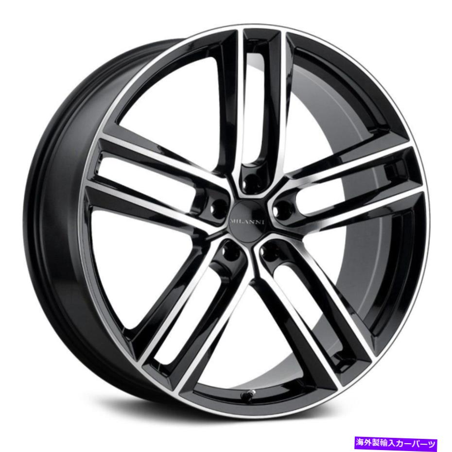 ホイール　４本セット Milanni 475クラッチホイール20x10.5（42、5x114.3、73.1）4のブラックリムセット Milanni 475 CLUTCH Wheels 20x10.5 (42, 5x114.3, 73.1) Black Rims Set of 4【並行輸入品】