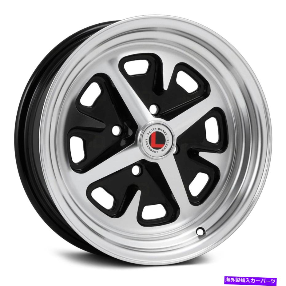 ホイール　４本セット 伝説のマグナム400ホイール14x6（5、4x114.3、72.3）4のブラックリムセット Legendary MAGNUM 400 Wheels 14x6 (5, 4x114.3, 72.3) Black Rims Set of 4【並行輸入品】｜Us Custom Parts Shop USDM