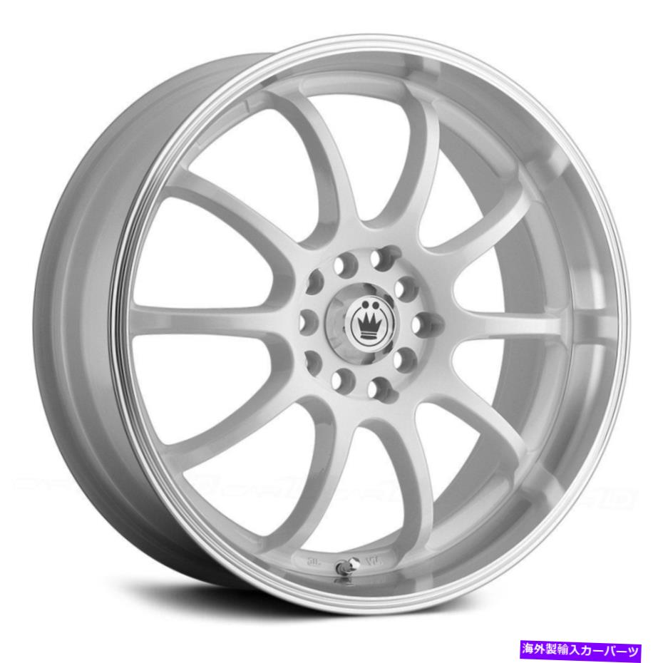 ホイール　４本セット konig lightningホイール16x7（40、5x114.3、73.1）4のホワイトリムセット Konig Lightning Wheels 16x7 (40, 5x114.3, 73.1) White Rims Set of 4【並行輸入品】