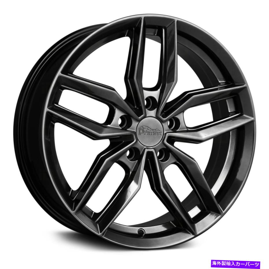 ホイール　４本セット Primax 776ホイール17x7（40、5x100、73.1）4のブラックリムセット Primax 776 Wheels 17x7 (40, 5x100, 73.1) Black Rims Set of 4【並行輸入品】