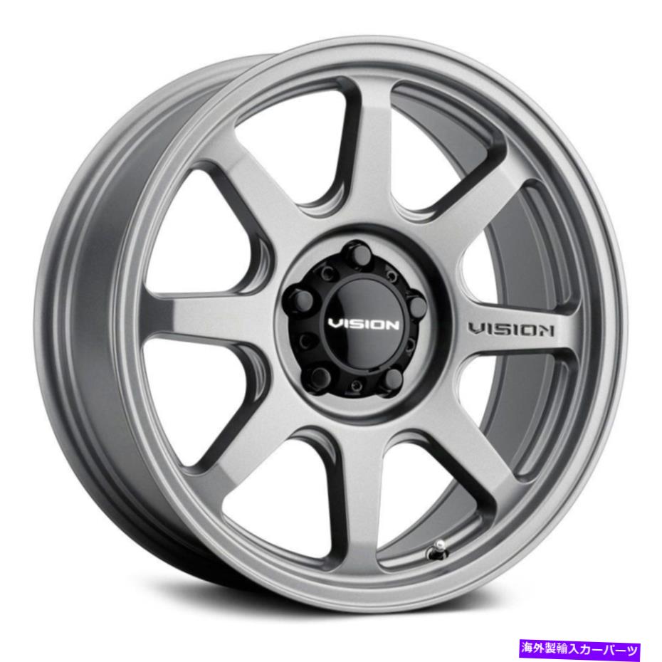 ホイール　４本セット ビジョン351フローホイール16x8（0、5x127、78.1）4の灰色のリムセット Vision 351 FLOW Wheels 16x8 (0, 5x127, 78.1) Gray Rims Set of 4【並行輸入品】
