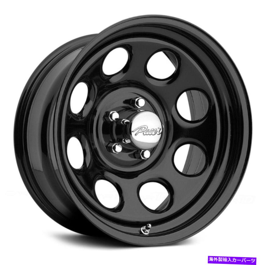 ホイール　４本セット Pacer 297bソフト8ホイール15x8（-12、5x139.7、108.71）4のブラックリムセット Pacer 297B SOFT 8 Wheels 15x8 (-12, 5x139.7, 108.71) Black Rims Set of 4【並行輸入品】