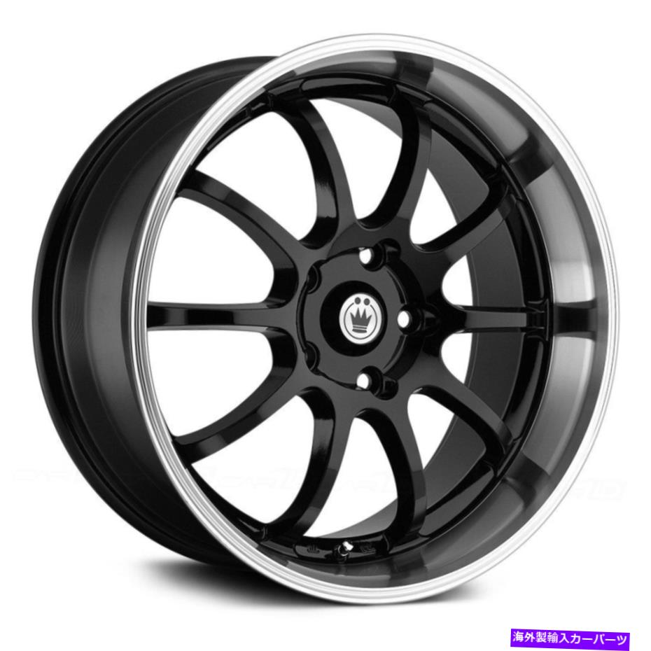 ホイール 4本セット konig lightningホイール16x7(40、4x114.3、73.1)4のブラックリムセット Konig Lightning Wheels 16x7 (40, 4x114.3, 73.1) Black Rims Set of 4【並行輸入品】|Us Custom Parts Shop USDM