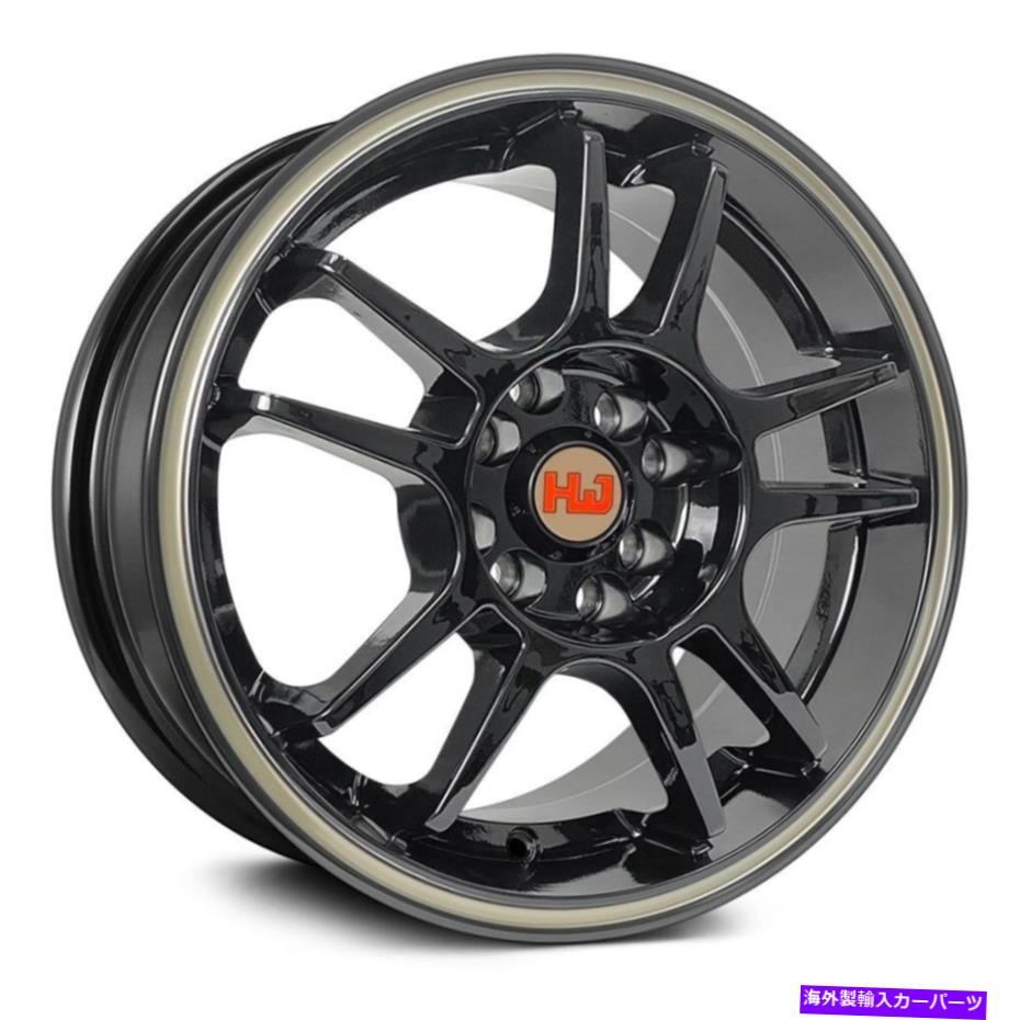ホイール　４本セット HEMI HM07ホイール15x7（25、4x114.3、73.1）4のブラックリムセット Hemi HM07 Wheels 15x7 (25, 4x114.3, 73.1) Black Rims Set of 4【並行輸入品】｜Us Custom Parts Shop USDM
