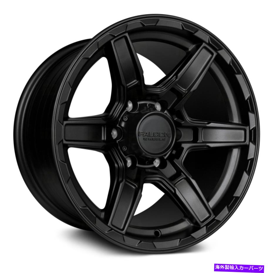 ホイール　４本セット ファルコンT3ホイール17x9（0、6x139.7、106.3）4のブラックリムセット Falcon T3 Wheels 17x9 (0, 6x139.7, 106.3) Black Rims Set of 4【並行輸入品】