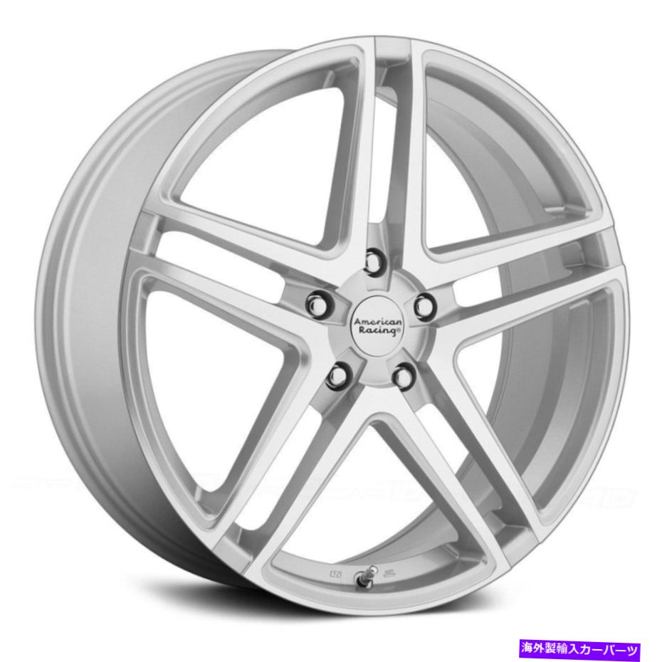 ホイール　４本セット American Racing AR907 1PCホイール18x8（40、5x114.3、72.56）4のシルバーリムセット American Racing AR907 1PC Wheels 18x8 (40, 5x114.3, 72.56) Silver Rims Set of 4【並行輸入品】