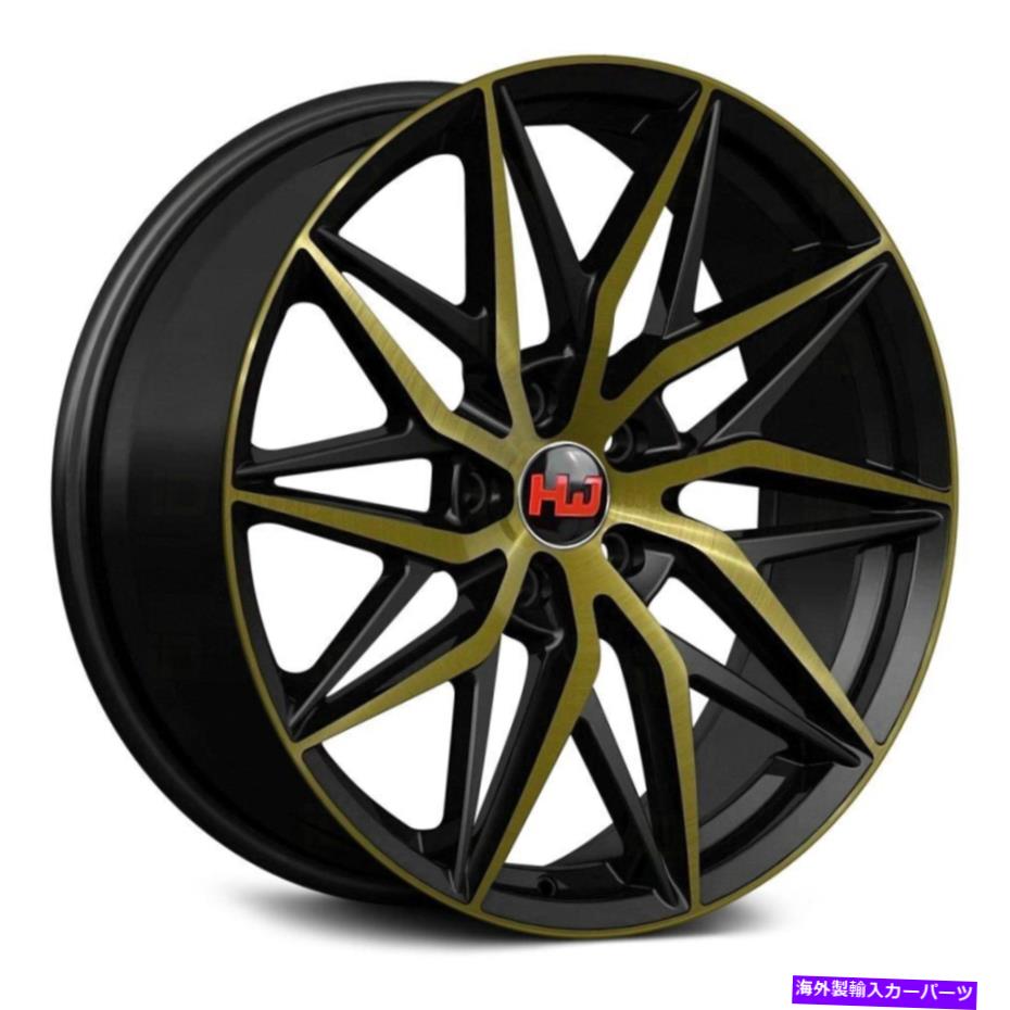 ホイール 4本セット hemi hm6ホイール18x8(35、5x114.3、73.1)4のブラックリムセット Hemi HM6 Wheels 18x8 (35, 5x114.3, 73.1) Black Rims Set of 4【並行輸入品】