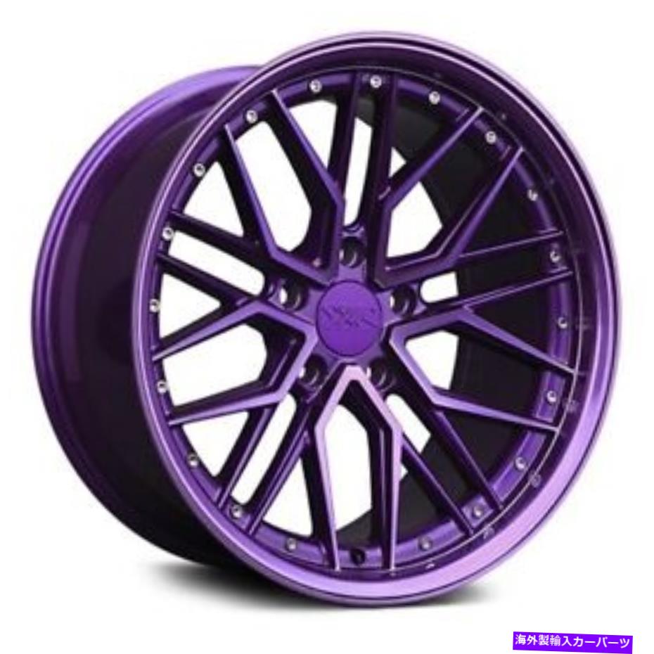 ホイール　４本セット XXR 571ホイール18x8.5（35、5x114.3、73.1）4の紫色のリムセット XXR 571 Wheels 18x8.5 (35, 5x114.3, 73.1) Purple Rims Set of 4【並行輸入品】
