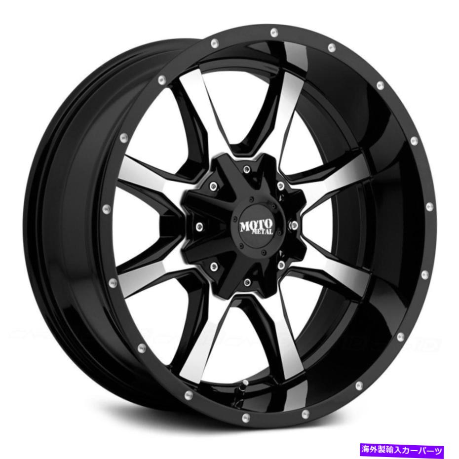 ホイール　４本セット Moto Metal Mo970（USAでMade）ホイール16x8（0、6x139.7）4のブラックリムセット Moto Metal MO970 (Made in USA) Wheels 16x8 (0, 6x139.7) Black Rims Set of 4【並行輸入品】