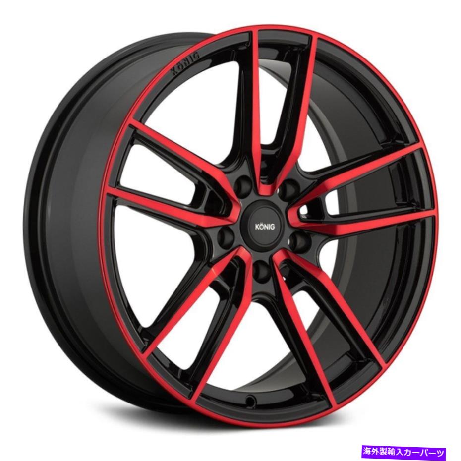 ホイール　４本セット Konig Myth Wheels 17x8（43、5x100、73.1）4のブラックリムセット Konig MYTH Wheels 17x8 (43, 5x100, 73.1) Black Rims Set of 4【並行輸入品】