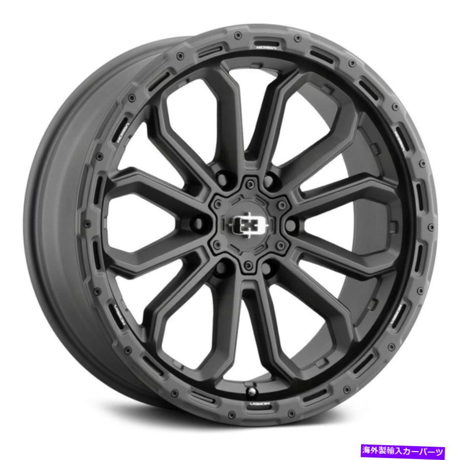 ホイール　４本セット Vision 405 Korupt Wheels 16x8（0、6x139.7、110）4のブラックリムセット Vision 405 KORUPT Wheels 16x8 (0, 6x139.7, 110) Black Rims Set of 4【並行輸入品】