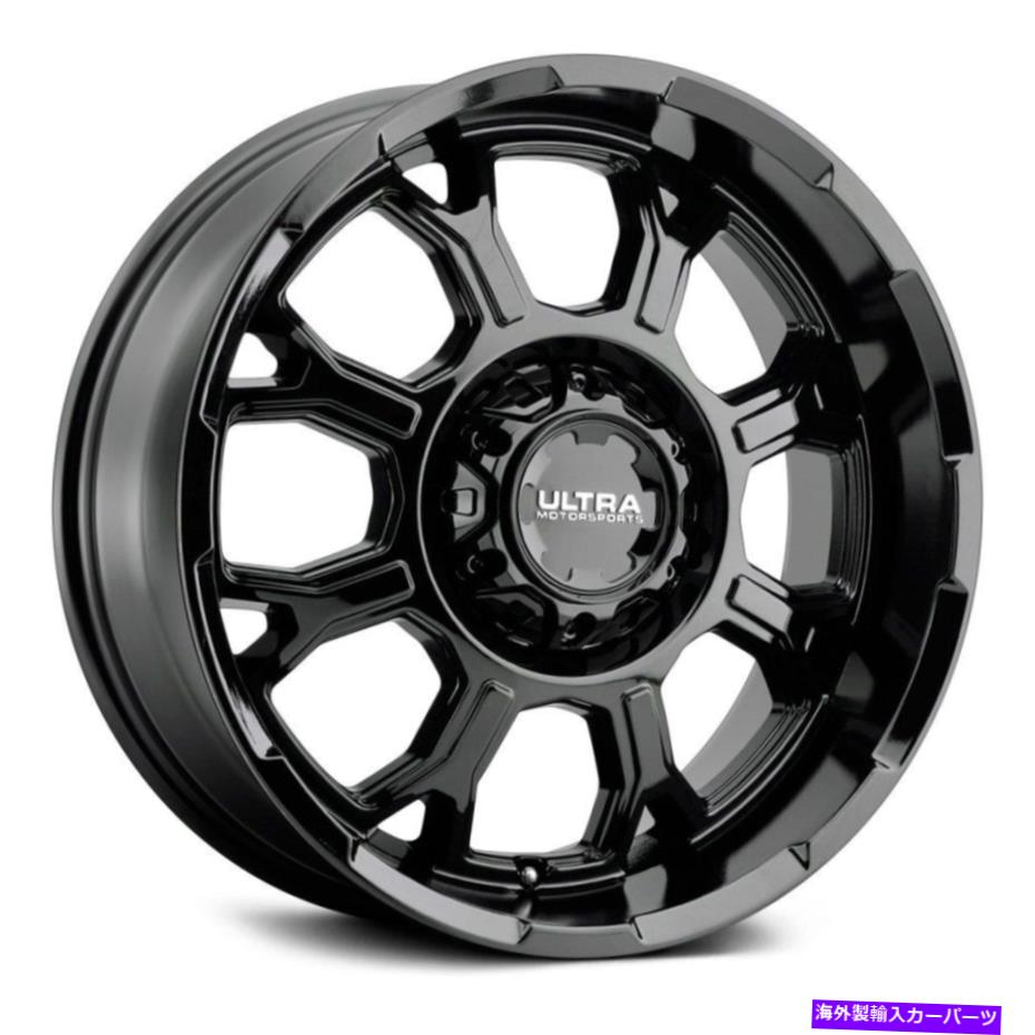 ホイール　４本セット ウルトラ124BKコマンダーホイール17x9（12、8x165.1、125.2）4のブラックリムセット Ultra 124BK COMMANDER Wheels 17x9 (12, 8x165.1, 125.2) Black Rims Set of 4【並行輸入品】