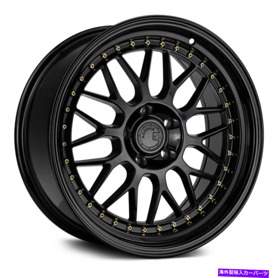 ホイール　４本セット Aodhan AH02ホイール18x9.5（35、5x100、73.1）4のブラックリムセット Aodhan AH02 Wheels 18x9.5 (35, 5x100, 73.1) Black Rims Set of 4【並行輸入品】