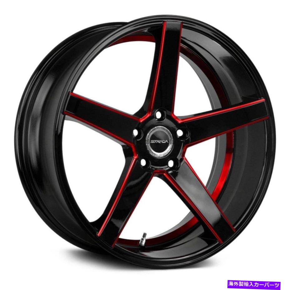ホイール　４本セット Strada Perfetto Wheels 18x8（40、5x114.3、72.6）グロスリムセット4 Strada PERFETTO Wheels 18x8 (40, 5x114.3, 72.6) Gloss Rims Set of 4【並行輸入品】