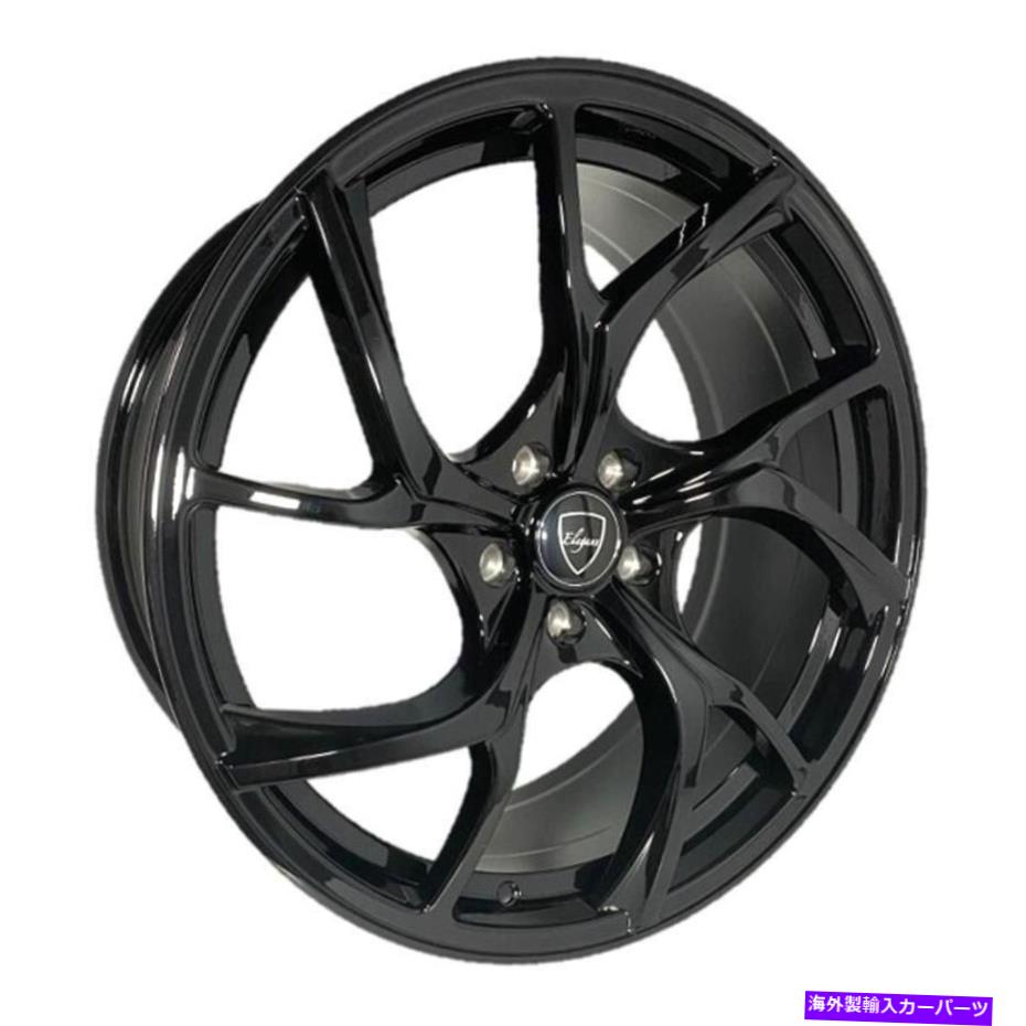 ホイール　４本セット エレガントなE008ホイール18x8.5（35、5x114.3、72.6）4のブラックリムセット Elegant E008 Wheels 18x8.5 (35, 5x114.3, 72.6) Black Rims Set of 4【並行輸入品】
