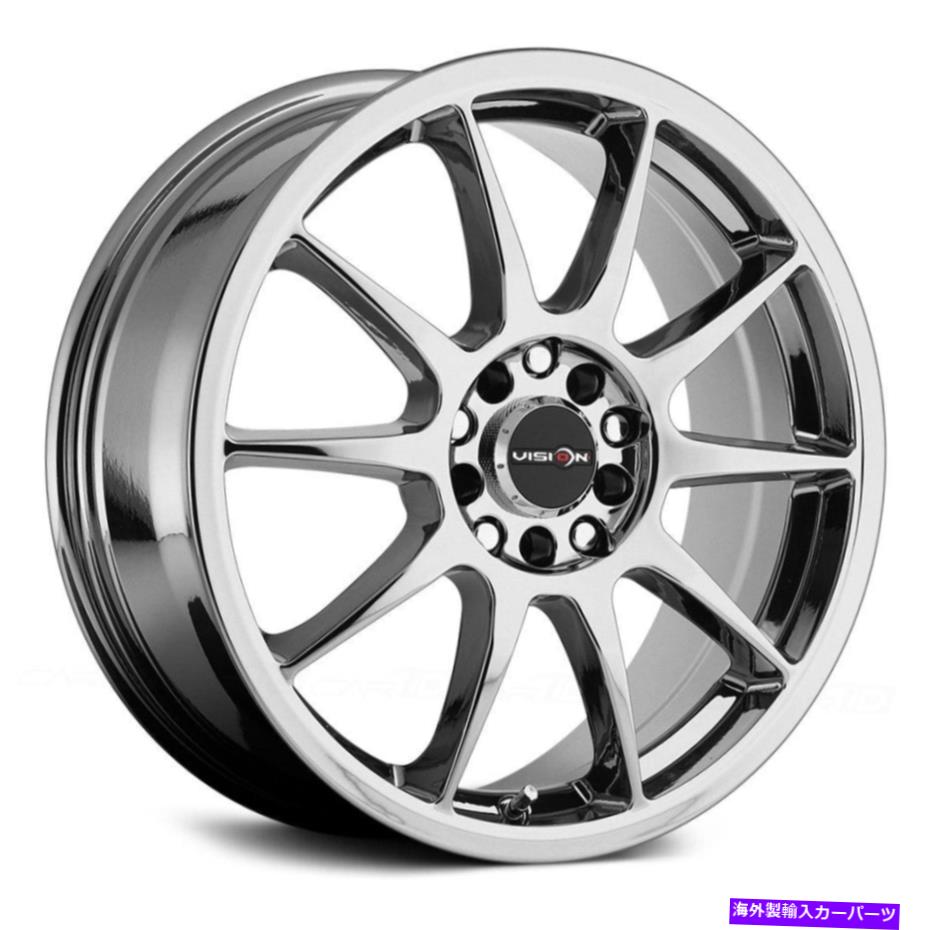 ホイール　４本セット ビジョン425ベインホイール16x7（38、5x114.3、73.1）4のクロムリムセット Vision 425 BANE Wheels 16x7 (38, 5x114.3, 73.1) Chrome Rims Set of 4【並行輸入品】｜Us Custom Parts Shop USDM