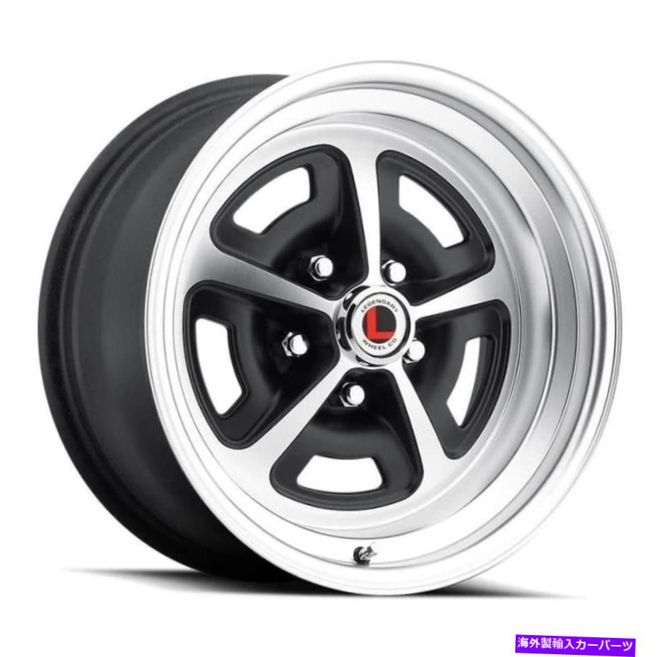 ホイール　４本セット 伝説のマグナム500ホイール15x7（7、5x114.3、72.3）4のブラックリムセット Legendary Magnum 500 Wheels 15x7 (7, 5x114.3, 72.3) Black Rims Set of 4【並行輸入品】