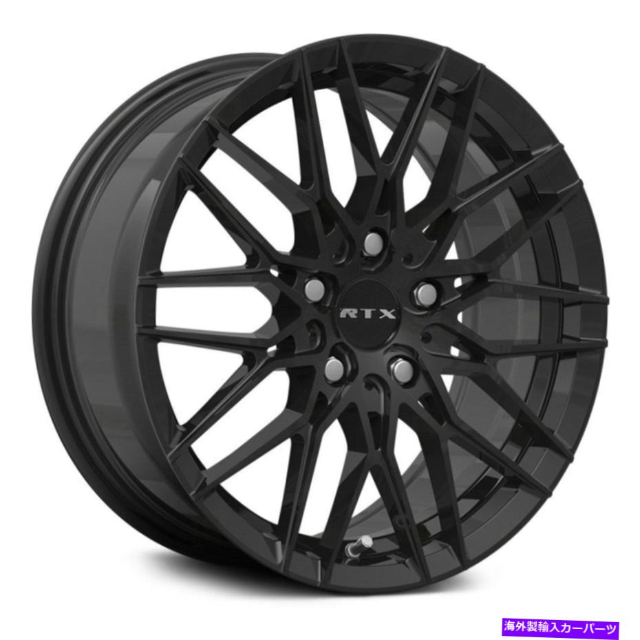 ホイール　４本セット RTX V20ホイール16x7（40、5x114.3、73.1）4のブラックリムセット RTX V20 Wheels 16x7 (40, 5x114.3, 73.1) Black Rims Set of 4【並行輸入品】