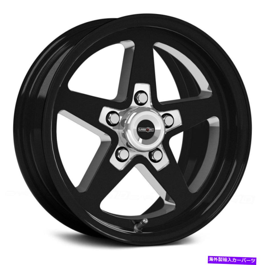 ホイール 4本セット ビジョン571スポーツスターIIホイール17x4.5(-24、5x120.65、83.1)4のブラックリムセット Vision 571 SPORT STAR II Wheels 17x4.5 (-24, 5x120.65, 83.1) Black Rims Set of 4【並行輸入品】|Us Custom Parts Shop USDM