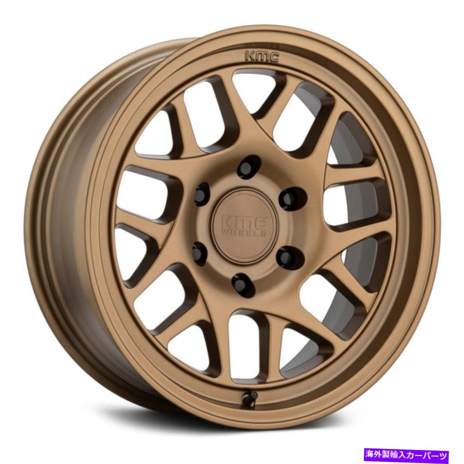 ホイール　４本セット KMC KM717 BULLY OL WHEELS 16x8（0、5x127、71.5）4のブロンズリムセット KMC KM717 BULLY OL Wheels 16x8 (0, 5x127, 71.5) Bronze Rims Set of 4【並行輸入品】