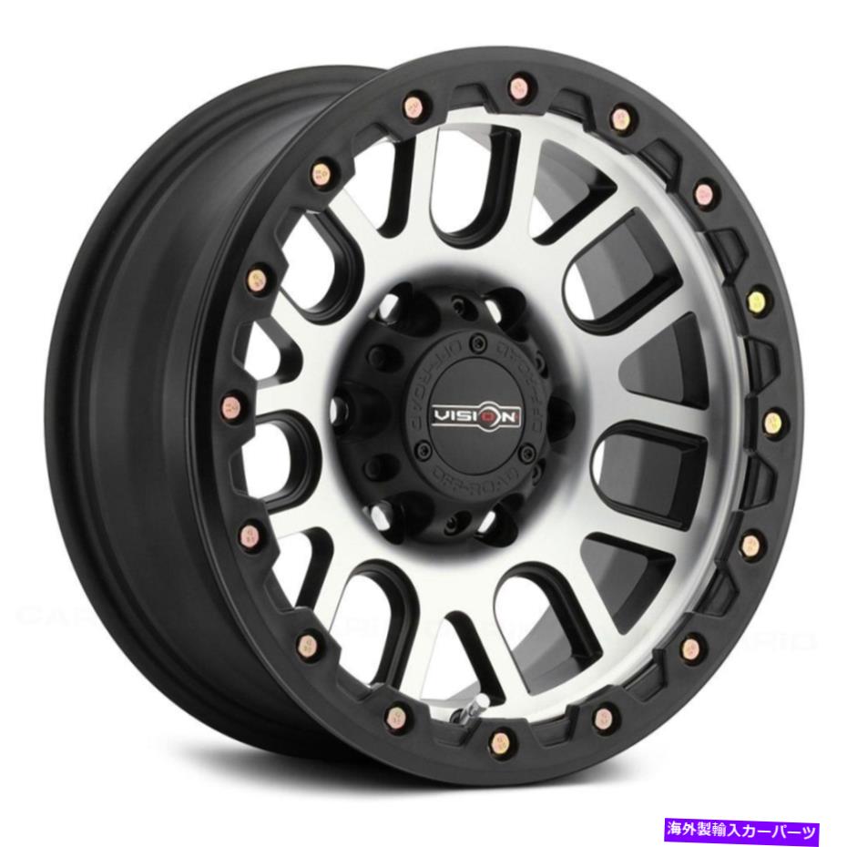 ホイール　４本セット ビジョン111ネメシスホイール17x9（-12、8x165.1、125.2）4のブラックリムセット Vision 111 NEMESIS Wheels 17x9 (-12, 8x165.1, 125.2) Black Rims Set of 4【並行輸入品】｜Us Custom Parts Shop USDM