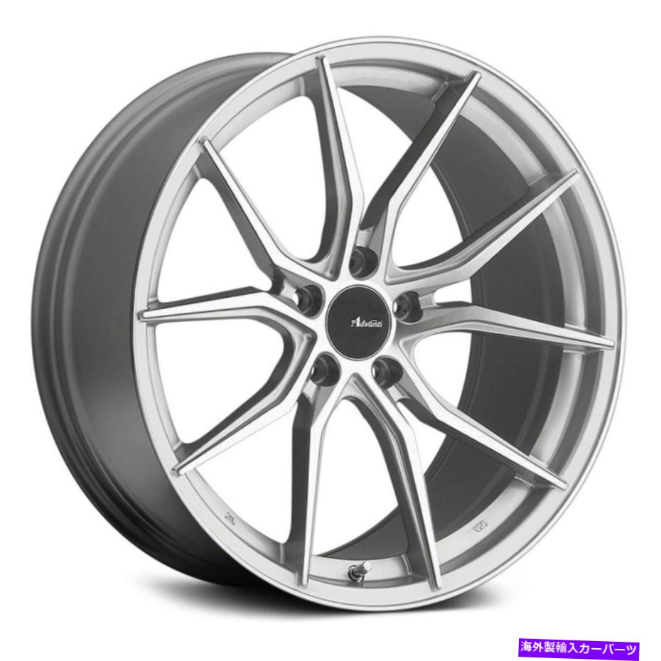 ホイール 4本セット Advanti Racing Hybris Wheels 18x8(35、5x114.3、73.1)4のシルバーリムセット Advanti Racing HYBRIS Wheels 18x8 (35, 5x114.3, 73.1) Silver Rims Set of 4【並行輸入品】|Us Custom Parts Shop USDM