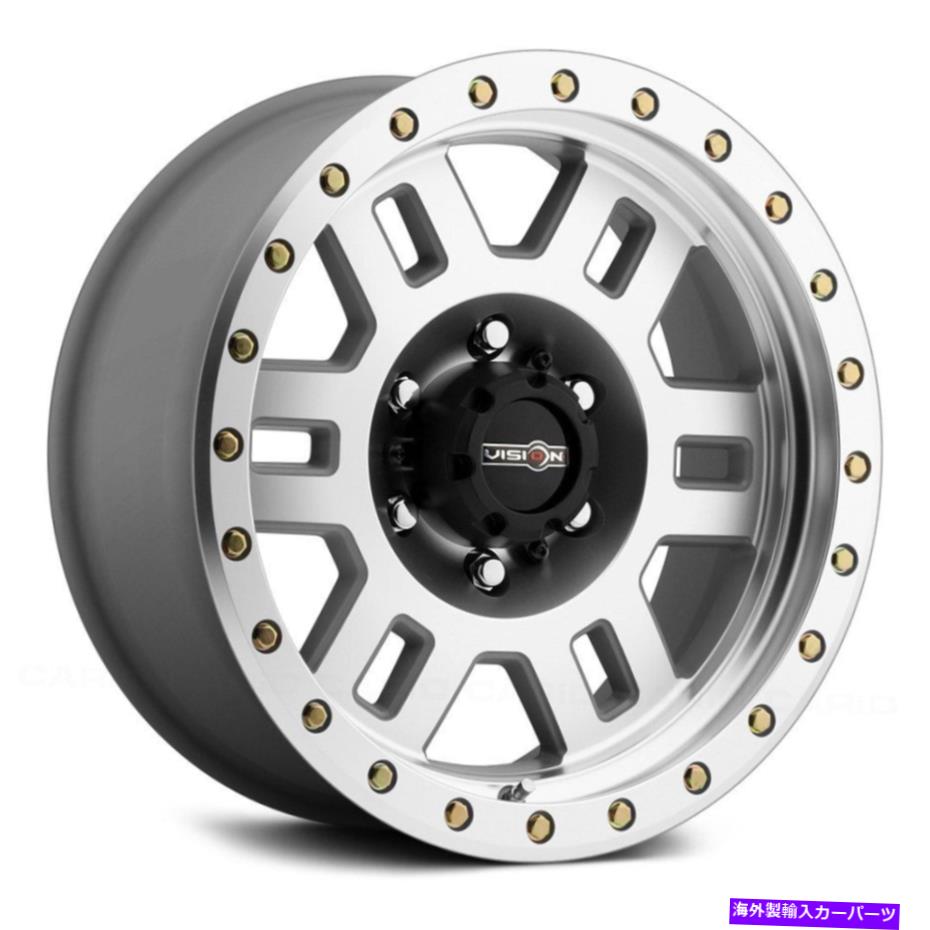 ホイール　４本セット ビジョン398マンクスホイール18x9（18、6x135、87.1）4の機械加工リムセット Vision 398 MANX Wheels 18x9 (18, 6x135, 87.1) Machined Rims Set of 4【並行輸入品】