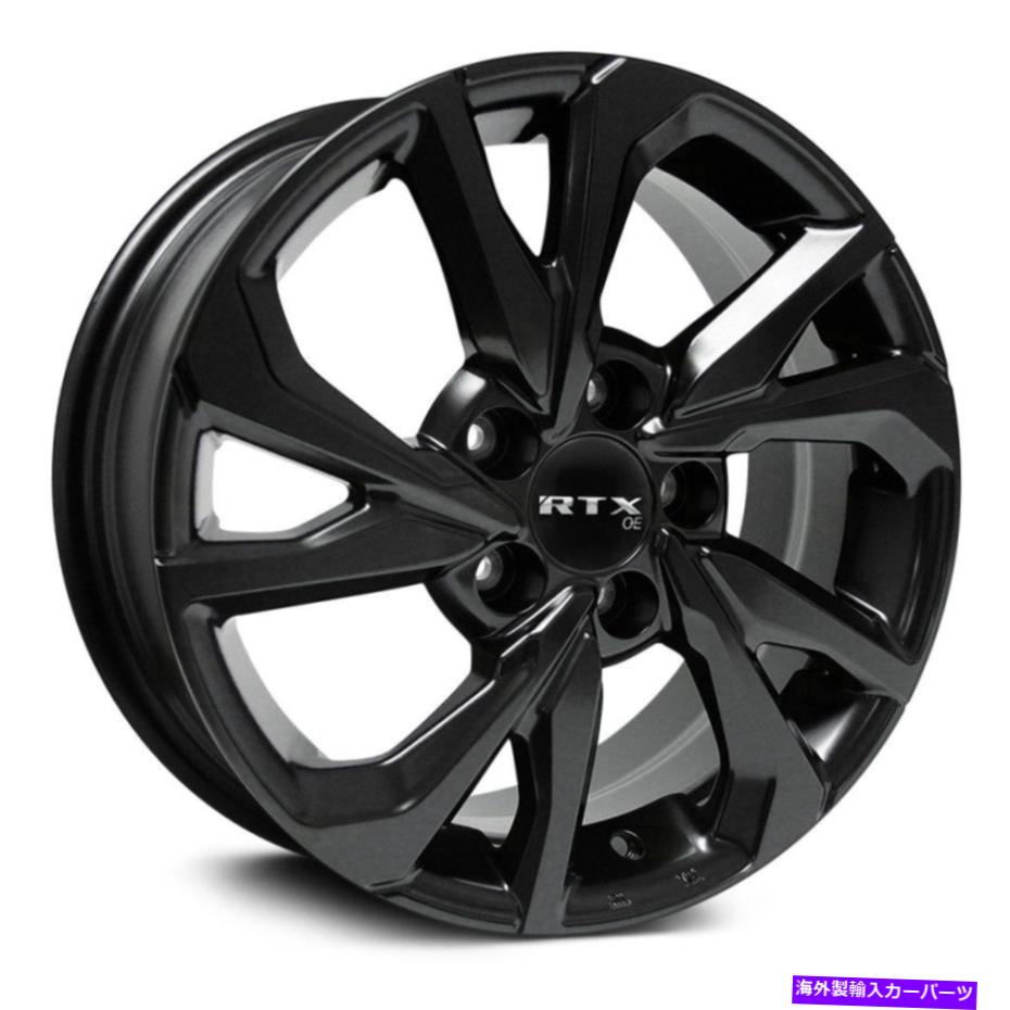 ホイール　４本セット rtx nikkoホイール17x7.5（42、5x114.3、64.1）4のブラックリムセット RTX NIKKO Wheels 17x7.5 (42, 5x114.3, 64.1) Black Rims Set of 4【並行輸入品】