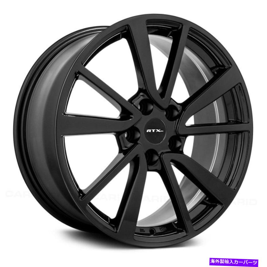 ホイール　４本セット RTX Rogue Wheels 17x7（35、5x114.3、66.1）4のブラックリムセット RTX ROGUE Wheels 17x7 (35, 5x114.3, 66.1) Black Rims Set of 4【並行輸入品】｜Us Custom Parts Shop USDM