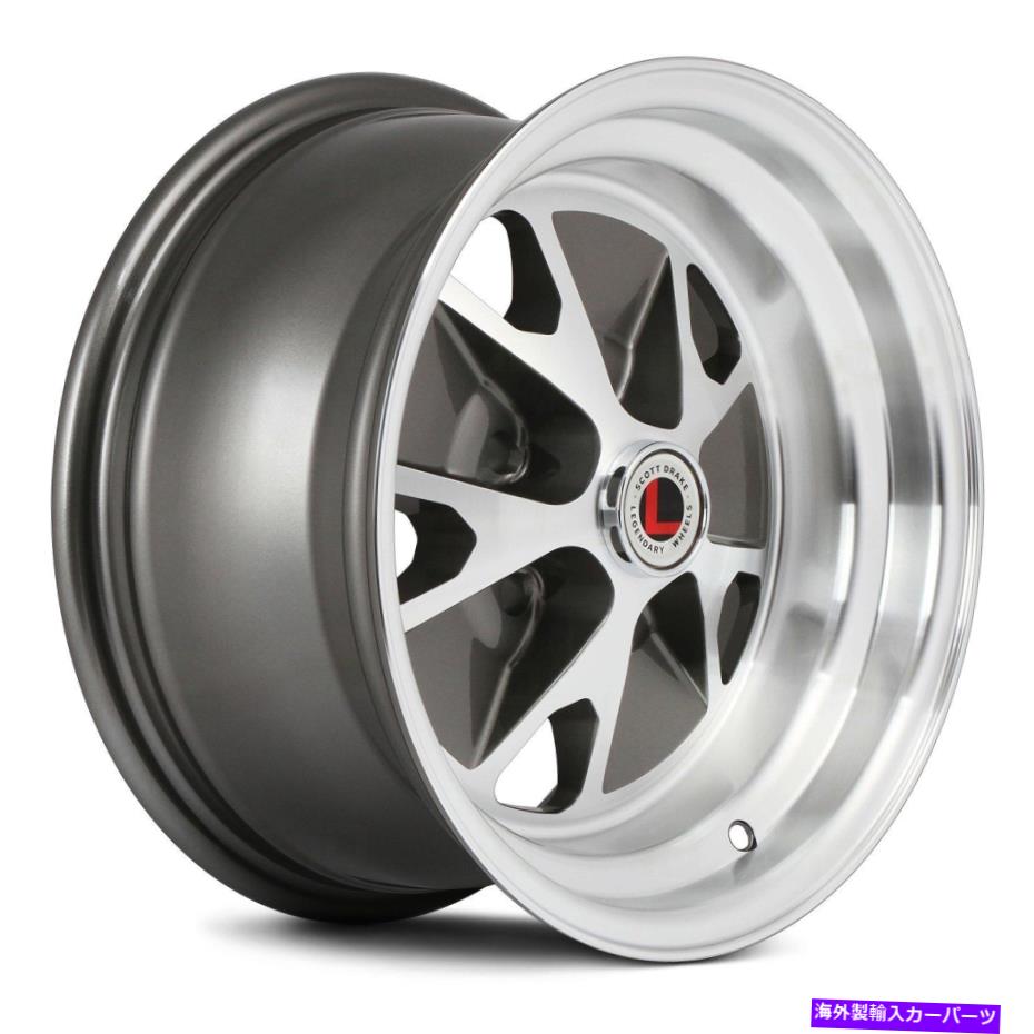 ホイール　４本セット 伝説的なスタイルのホイール17x8（7、5x114.3、72.3）4の炭のリムセット Legendary STYLED Wheels 17x8 (7, 5x114.3, 72.3) Charcoal Rims Set of 4【並行輸入品】｜Us Custom Parts Shop USDM