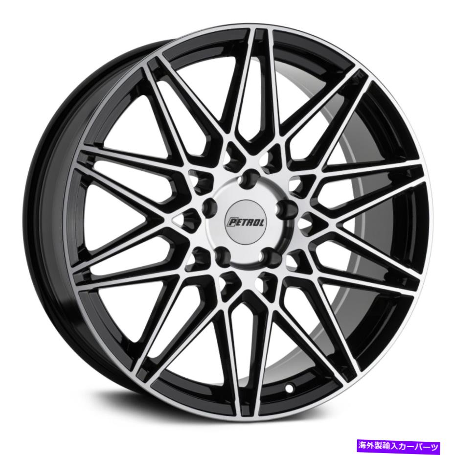 ホイール　４本セット ガソリンP3Cホイール18x8（40、5x105、72.1）4のブラックリムセット Petrol P3C Wheels 18x8 (40, 5x105, 72.1) Black Rims Set of 4【並行輸入品】