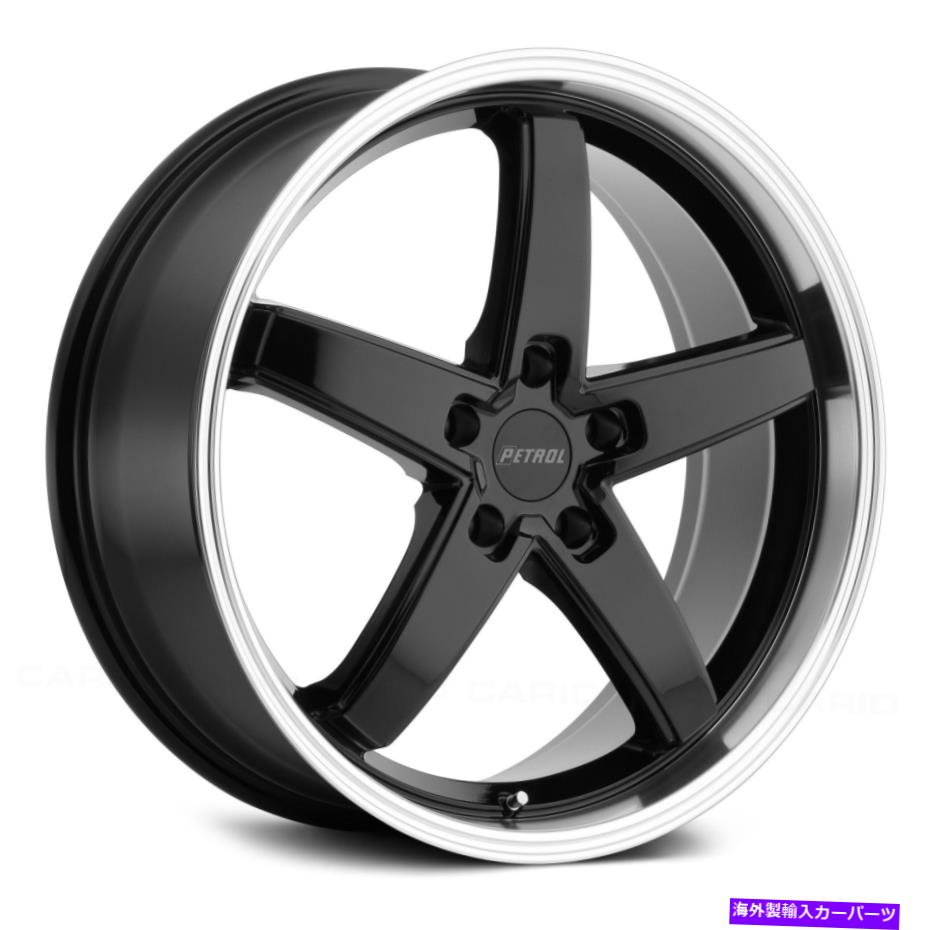 ホイール　４本セット ガソリンP1Bホイール17x8（32、5x112、72.1）4のブラックリムセット Petrol P1B Wheels 17x8 (32, 5x112, 72.1) Black Rims Set of 4【並行輸入品】