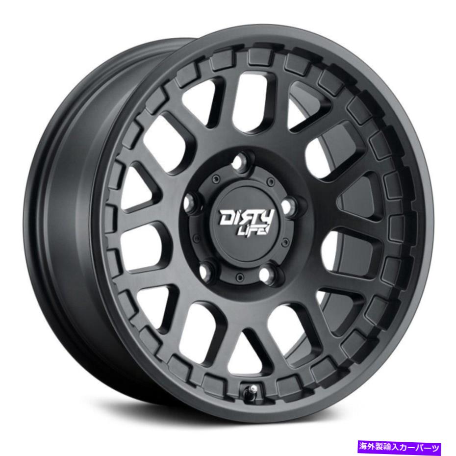 ホイール　４本セット ダーティライフ9306メサホイール17x9（-12、6x139.7、106）4のブラックリムセット Dirty Life 9306 MESA Wheels 17x9 (-12, 6x139.7, 106) Black Rims Set of 4【並行輸入品】