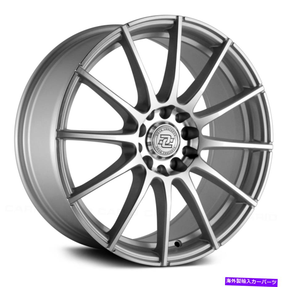ホイール　４本セット ドラッグコンセプトR-16ホイール18x8（40、5x120.65、74.1）4のシルバーリムセット Drag Concepts R-16 Wheels 18x8 (40, 5x120.65, 74.1) Silver Rims Set of 4【並行輸入品】