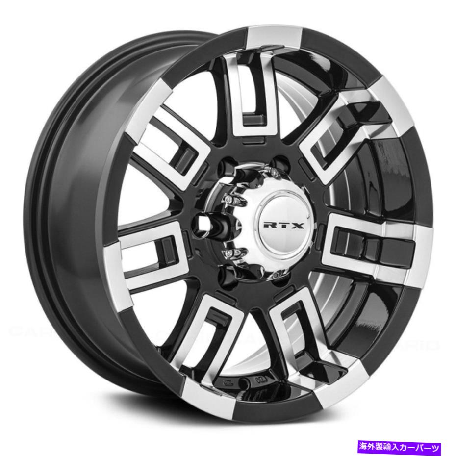 ホイール　４本セット RTXクラッシュホイール16x8（12、5x114.3、73.1）4のブラックリムセット RTX CRUSH Wheels 16x8 (12, 5x114.3, 73.1) Black Rims Set of 4【並行輸入品】｜Us Custom Parts Shop USDM