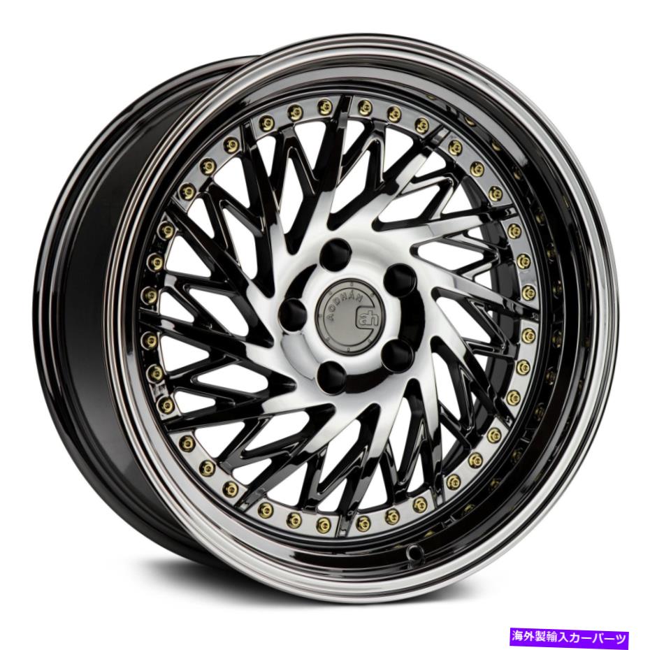 ホイール　４本セット aodhan ds03ホイール18x9.5（35、5x100、73.1）4のブラックリムセット Aodhan DS03 Wheels 18x9.5 (35, 5x100, 73.1) Black Rims Set of 4【並行輸入品】｜Us Custom Parts Shop USDM