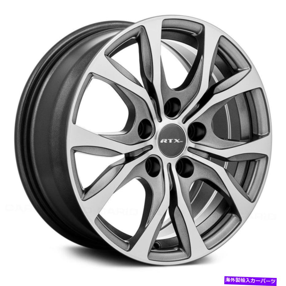 ホイール　４本セット RTXウィンザーホイール17x7（35、5x127、71.5）4のガンメタルリムセット RTX WINDSOR Wheels 17x7 (35, 5x127, 71.5) Gunmetal Rims Set of 4【並行輸入品】