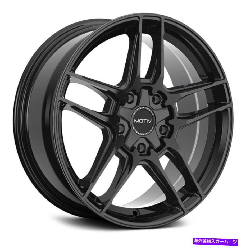 ホイール 4本セット Motiv 434bマティックホイール18x7.5(40、5x100、73.1)4のブラックリムセット Motiv 434B MATIC Wheels 18x7.5 (40, 5x100, 73.1) Black Rims Set of 4【並行輸入品】|Us Custom Parts Shop USDM