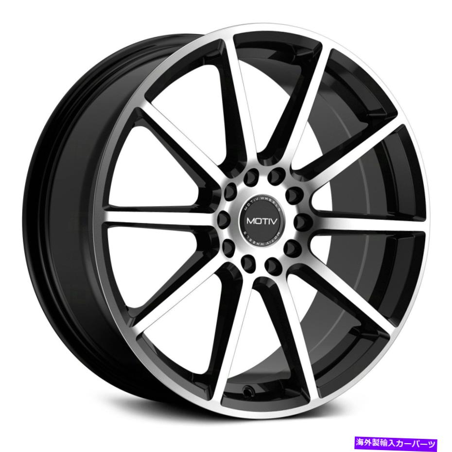 ホイール　４本セット Motiv 431MBはホイール18x7.5（40、5x120.65、74.1）4のブラックリムセット Motiv 431MB ELICIT Wheels 18x7.5 (40, 5x120.65, 74.1) Black Rims Set of 4【並行輸入品】