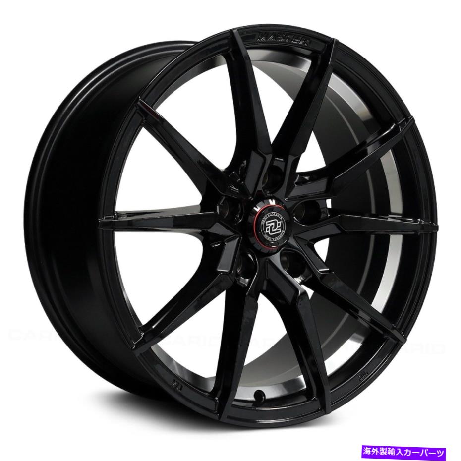 ホイール　４本セット ドラッグコンセプトR-30ホイール17x7.5（40、5x114.3、73.1）4のブラックリムセット Drag Concepts R-30 Wheels 17x7.5 (40, 5x114.3, 73.1) Black Rims Set of 4【並行輸入品】