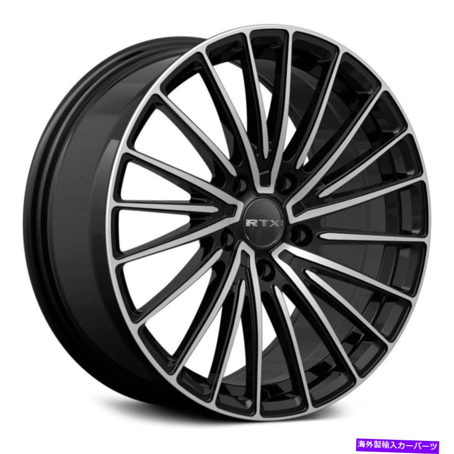 ホイール 4本セット RTXポーラーホイール17x7.5(40、5x114.3、73.1)4のブラックリムセット RTX POLAR Wheels 17x7.5 (40, 5x114.3, 73.1) Black Rims Set of 4【並行輸入品】|Us Custom Parts Shop USDM