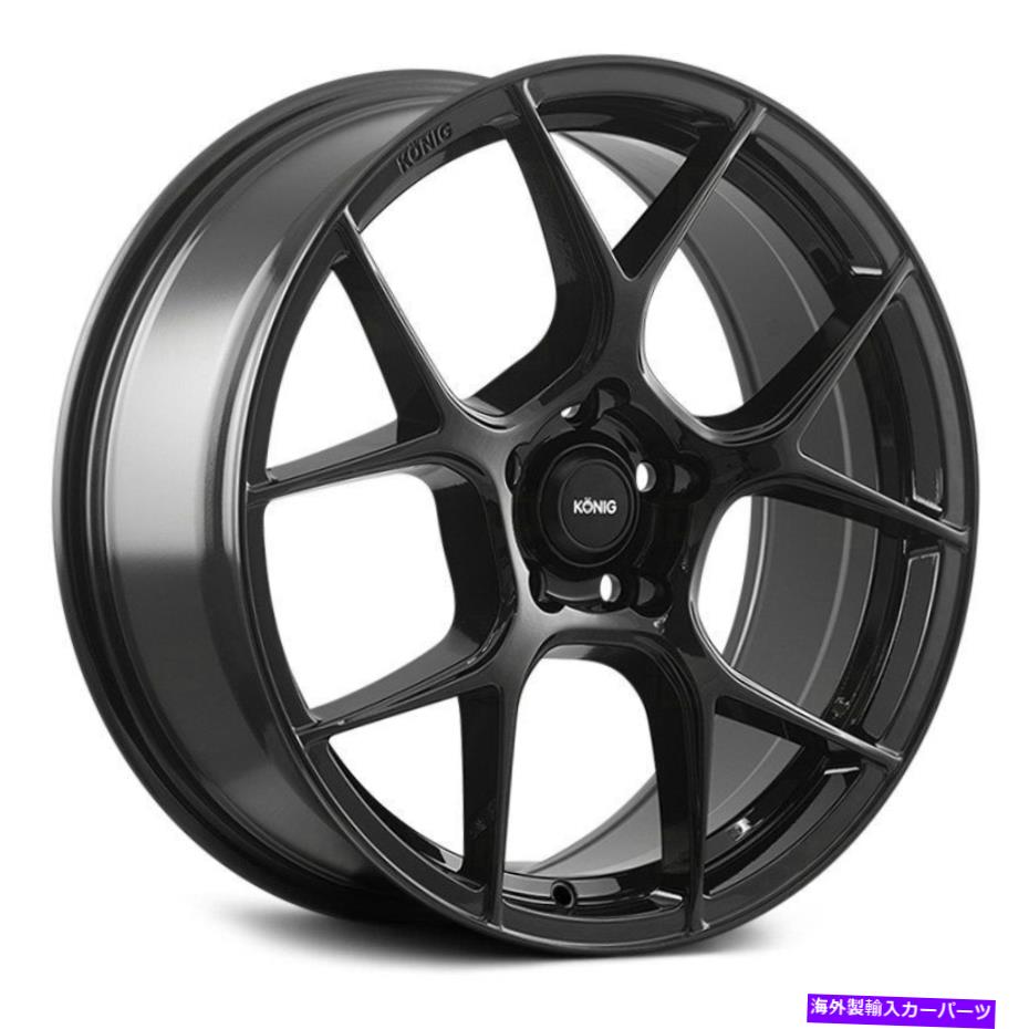 ホイール　４本セット Konig Diverge Wheels 19x8.5（43、5x114.3、73.1）4のブラックリムセット Konig DIVERGE Wheels 19x8.5 (43, 5x114.3, 73.1) Black Rims Set of 4【並行輸入品】｜Us Custom Parts Shop USDM