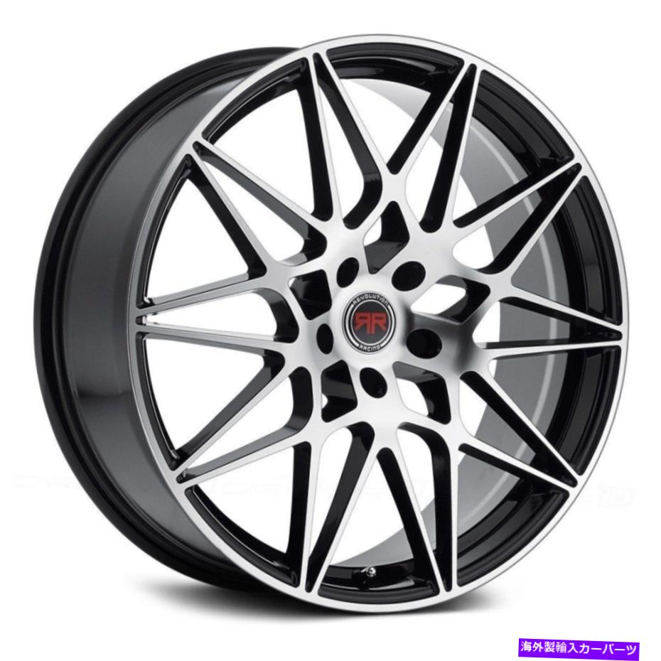 ホイール　４本セット Revolution Racing RR11ホイール18x8（40、5x114.3、73.1）4のブラックリムセット Revolution Racing RR11 Wheels 18x8 (40, 5x114.3, 73.1) Black Rims Set of 4【並行輸入品】