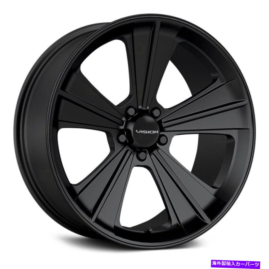 ホイール　４本セット ビジョンミサイルホイール20x11（50、5x114.3、83）4のブラックリムセット Vision MISSILE Wheels 20x11 (50, 5x114.3, 83) Black Rims Set of 4【並行輸入品】